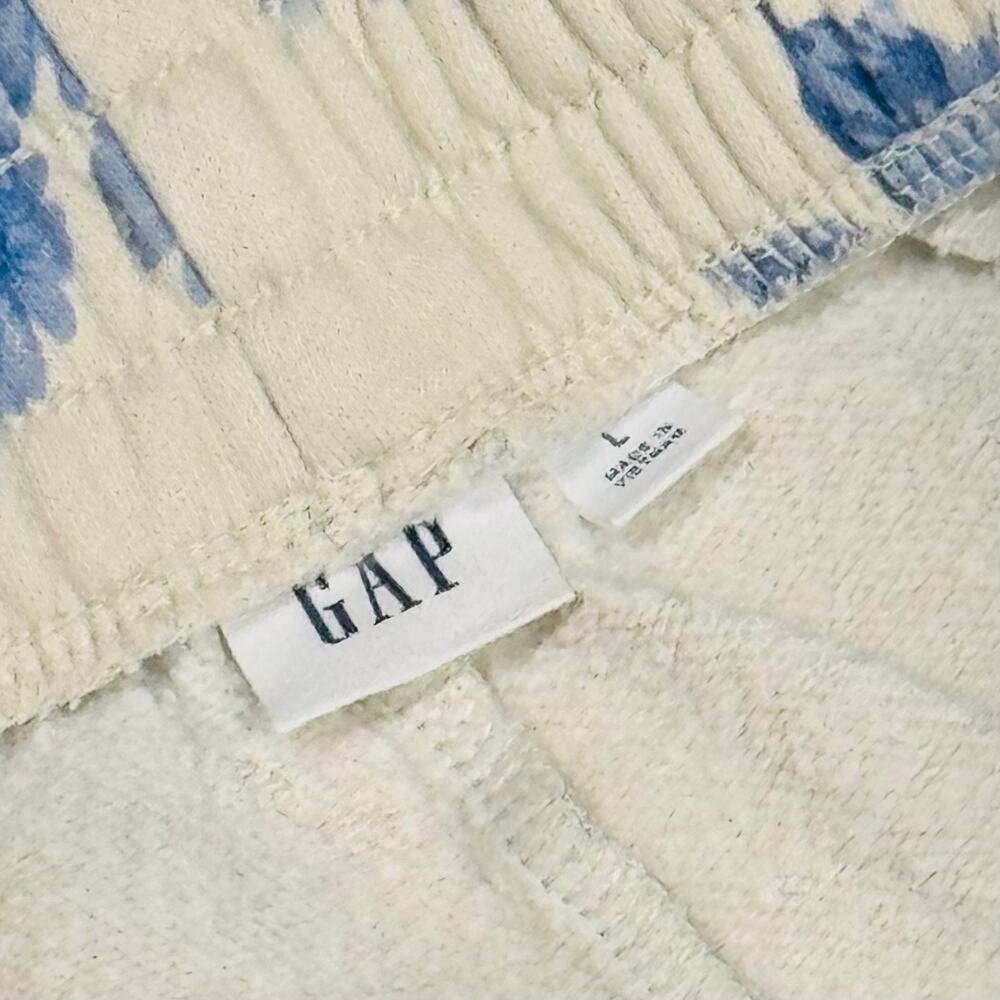 GAP High Rise Vintage Soft Jogger Blue Floral Print Size Large - Picture 2 of 3